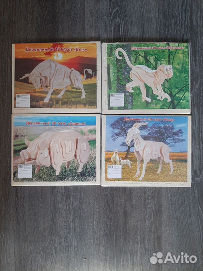 Деревянные 3D пазлы