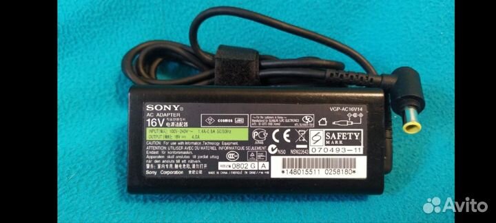 Блок питания sony vaio VGP-AC16V14