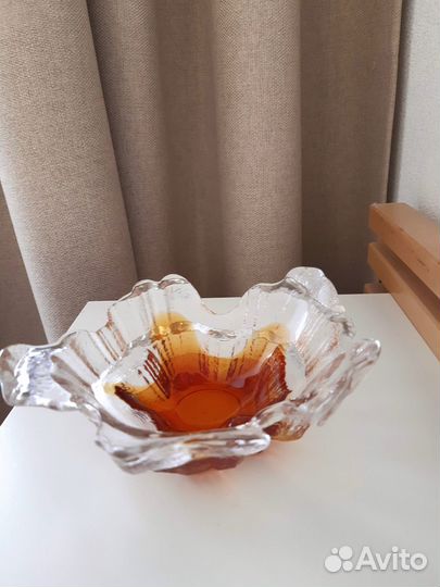 Ваза подсвечник конфетница финское стекло Humppila