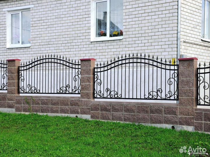Заборы на дачу с ковкой на заказ 3м