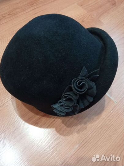 Шляпа женская черная демисезонная