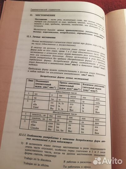 Грамматический справочник испанского