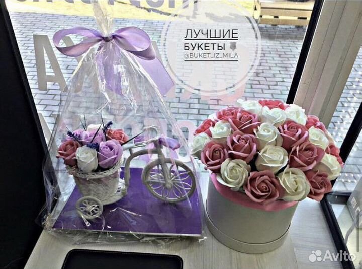 Букет из мыльных роз мыла