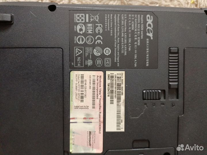 Ноутбук acer aspire 5520G