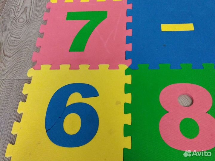 Детский коврик пазл цифры игровой