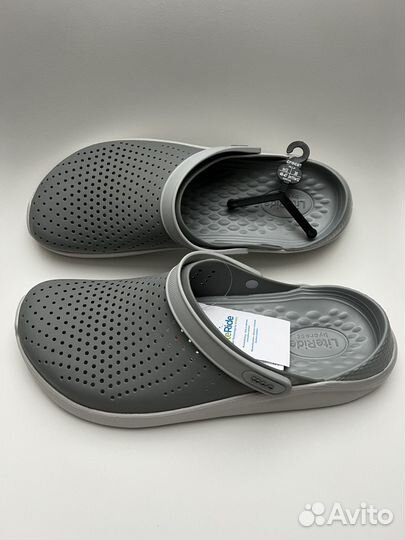 Crocs новые сабо Literide Smoke Pearl White М12/45