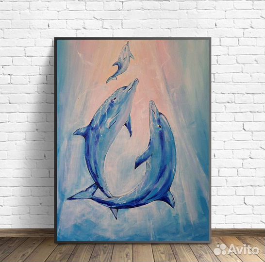 Картина акрилом на холсте 50 на 70