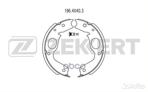 Колодки торм. бараб. задн. Mitsubishi Galloper