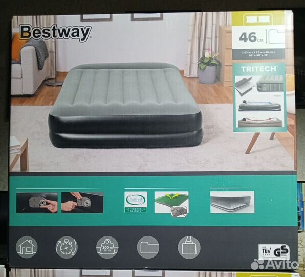 Надувная кровать Bestway 152х203х46см