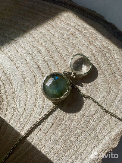 Украшение ожерелье с лабрадоритом