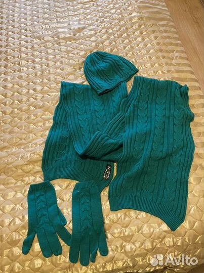 Шапка, шарф, перчатки