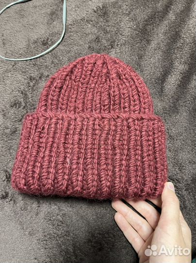 Шапка ручная вязка варежки и снуд