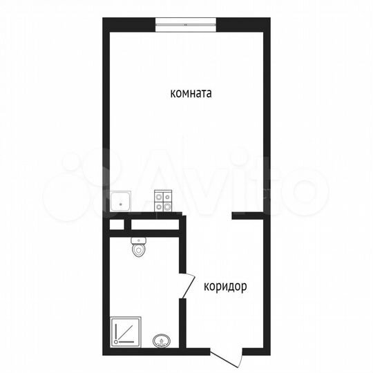 Квартира-студия, 19,2 м², 11/19 эт.