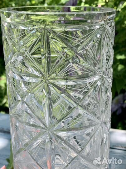 Ваза хрустальная СССР тяжелая
