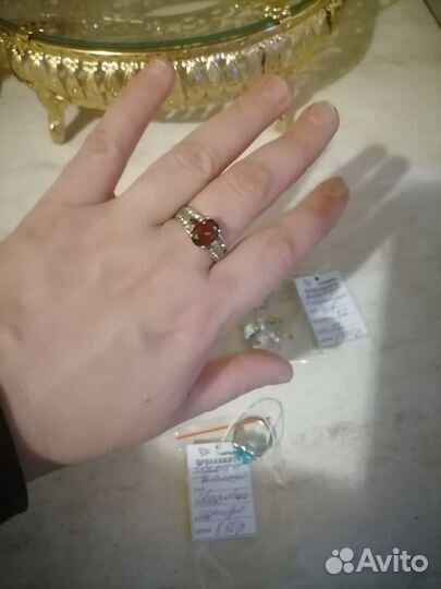 Кольцо серебро