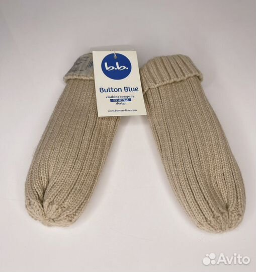 Шарф шапка варежки Button Blue