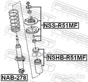 NSS-R51MF опора амортизатора nssr51MF Febest