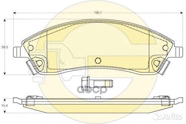 Колодки тормозные cadillac SRX 04-08 передние 6