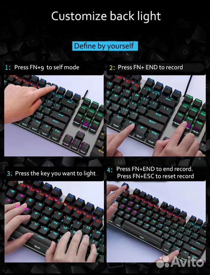 Механическая клавиатура AOC GK410 с русскими буква