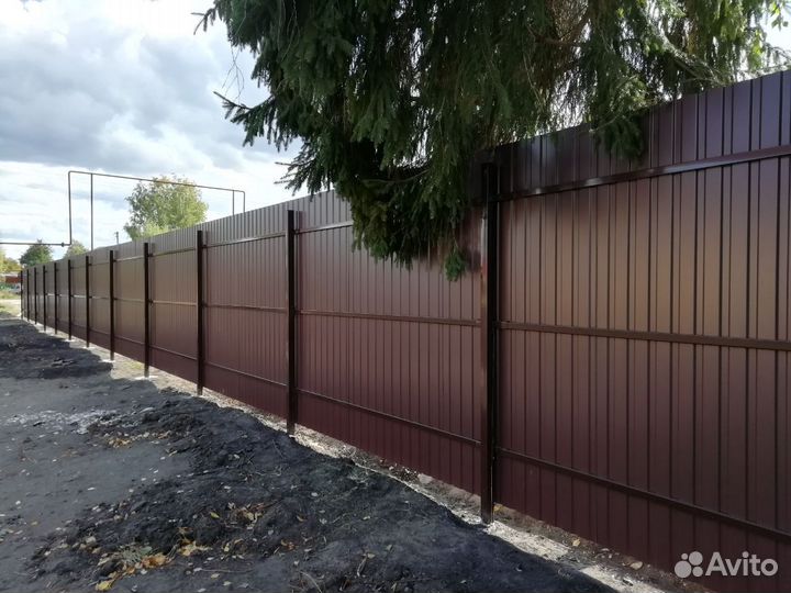 Забор из профнастила, 3Д забор, сетка сварная