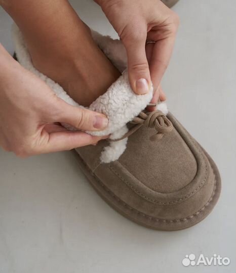 Женские меховые туфли