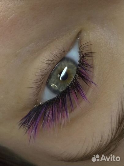 Наращивание ресниц брови