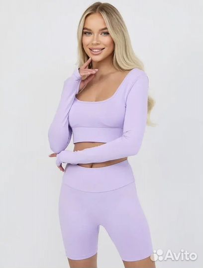 Фиолетовый Костюм для спорта, фитнеса и йоги,42