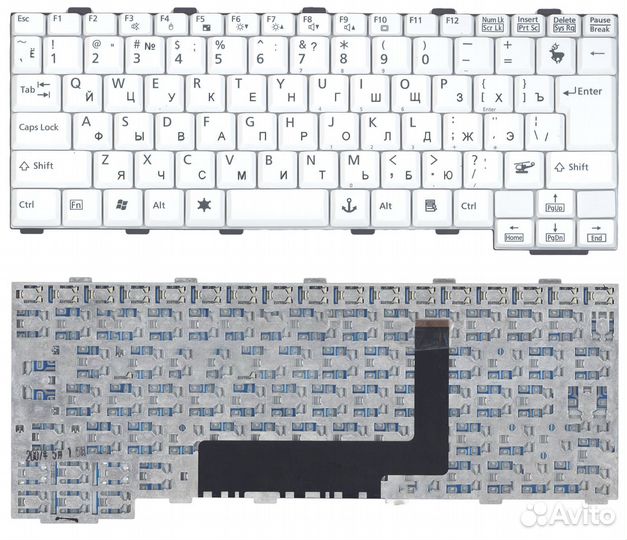 Клавиатура для Fujitsu Lifebook P7230 белая