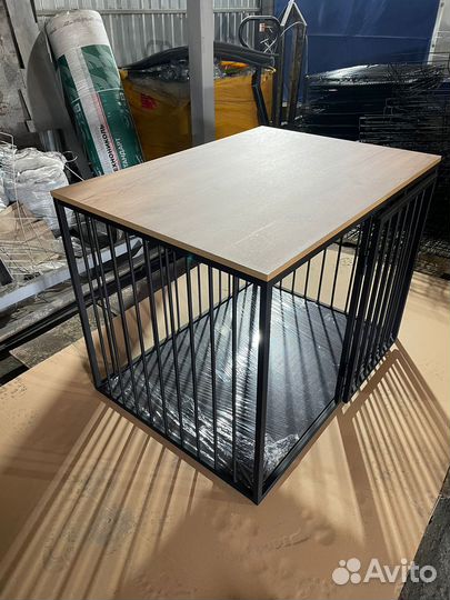 Клетка вольер для собак со столешницей интерьерная
