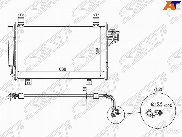 Радиатор кондиционера Mazda Cx-5 2.2D 2011-2017