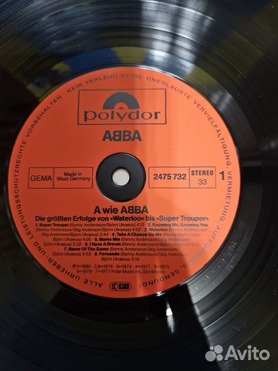 Abba – A Wie abba (Die Grössten Erfolge Von »Water