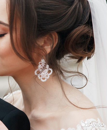 Серьги и браслет ручной работы