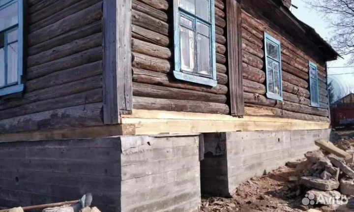 Подъём домов Замена венцов Ремонт полов