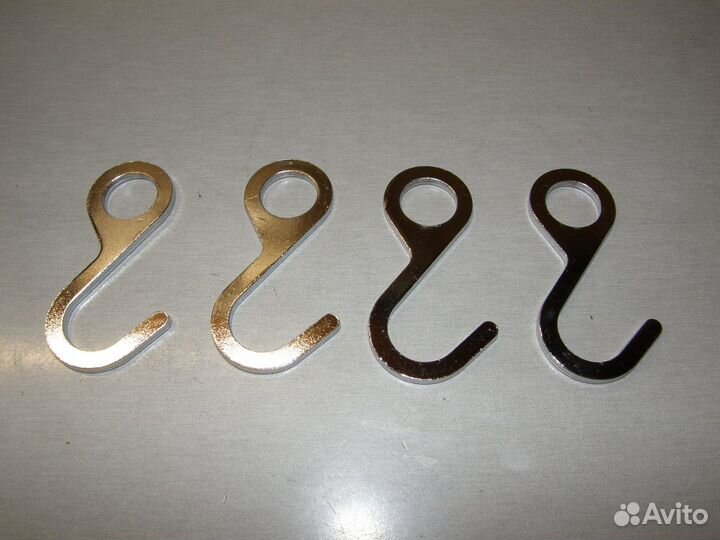 Новые крючки 4шт на рейлинг хром сталь