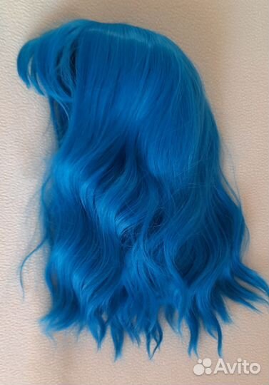 Голубой парик для косплея