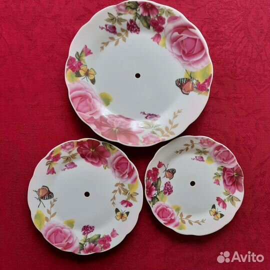 Стеклянные тарелки,фарфоровые