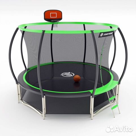 Батут Jump Power 14 ft Pro Inside Basket Green