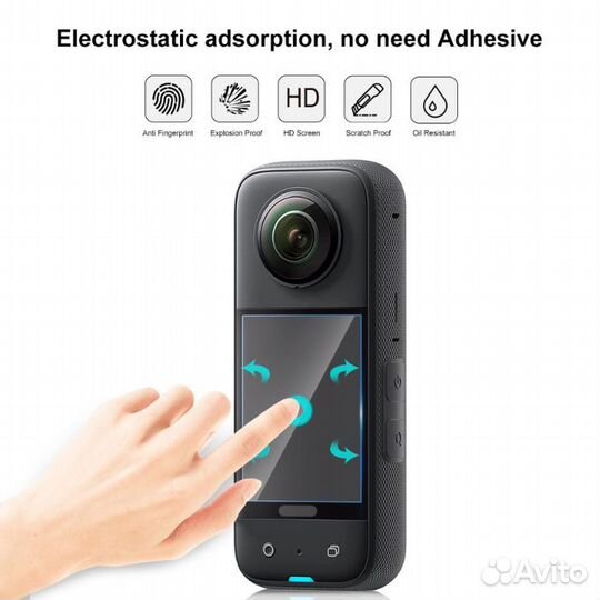 Защитные стекла Puluz 2шт для Insta360 X3