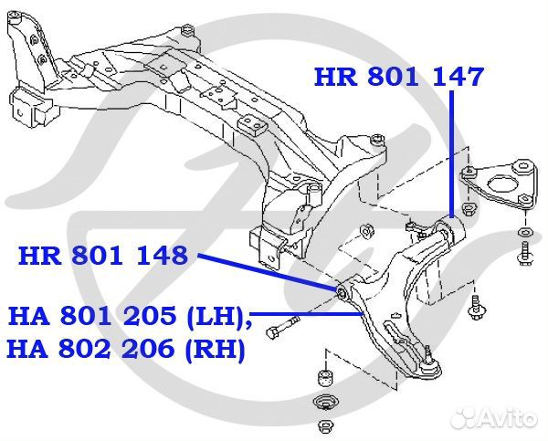 Рычаг передней подвески, нижний, правый