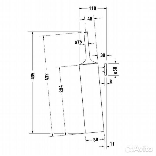 Duravit Starck T Туалетный ершик настенный цвет ч