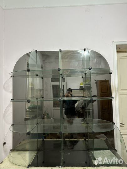 Полка стеклянная витринная