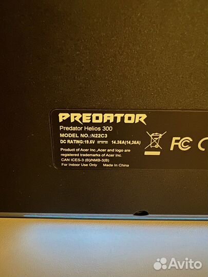 Игровой ноутбук Acer predator helios 300 n22c3