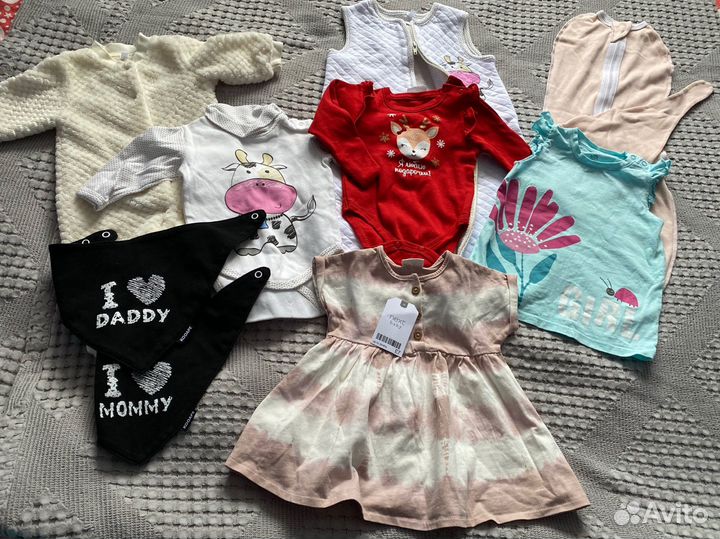 Пакет вещей 62,68,74 размер на девочку