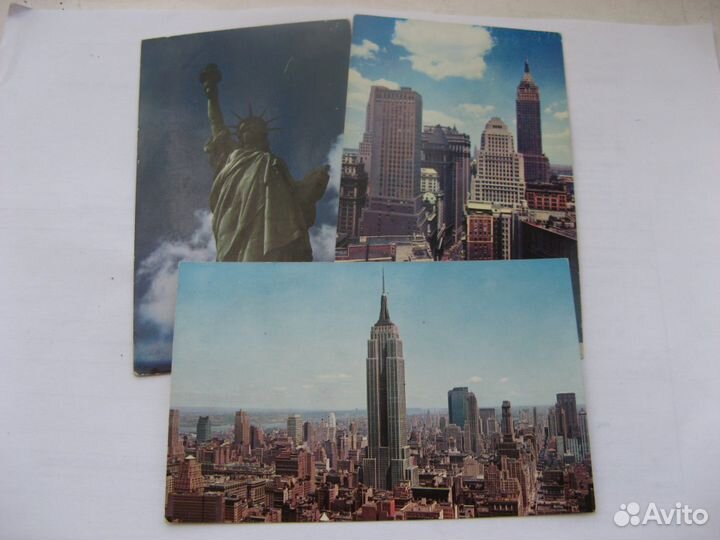 Открытки 10шт, 14x8.8смНью-Йорк 50-х год. сост. хf