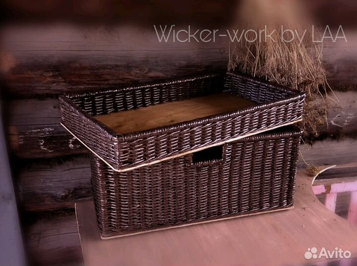 Плетеные короба для хранения