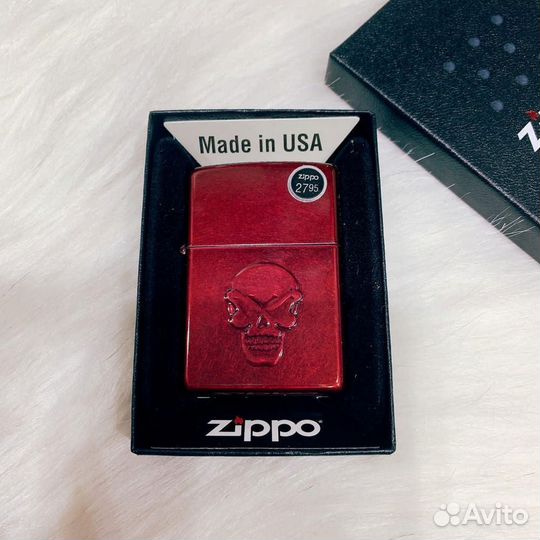 Zippo. Red Skull / Красный череп. Редкая. Новая