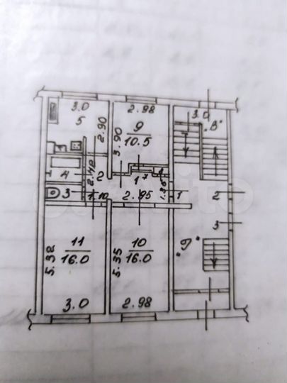 3-к. квартира, 61,6 м², 1/5 эт.