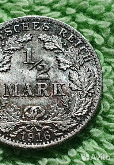 1/2 марки 1916 год А., Германия империя