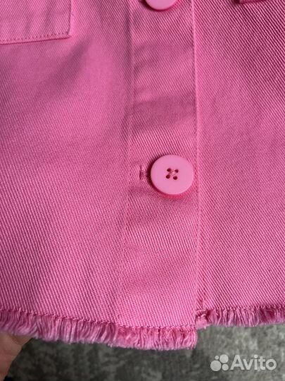 Рубашка джинсовая розовая