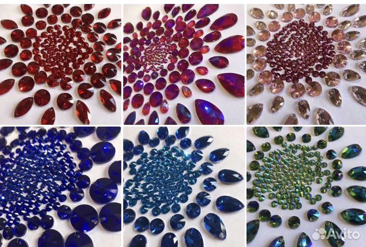 Стразы пришивные стекло